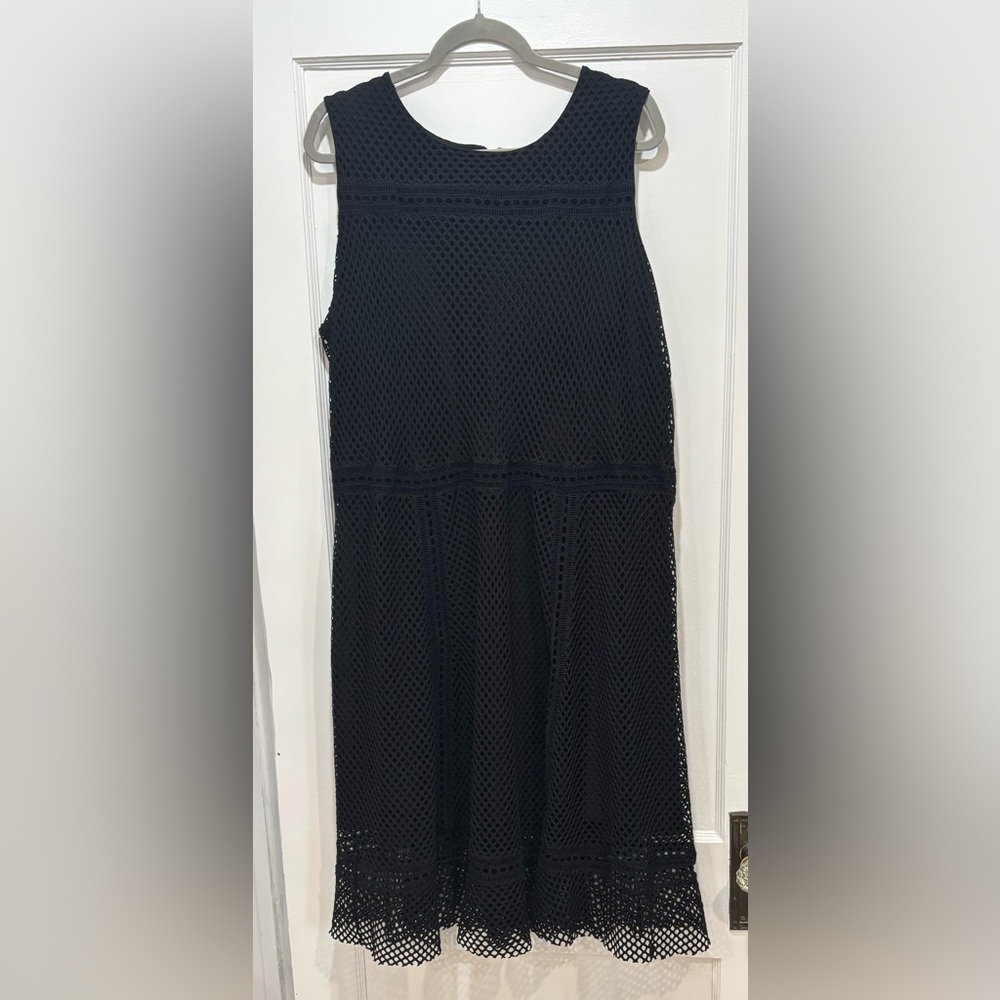 Black Fishnet Overlay Alfani Dress